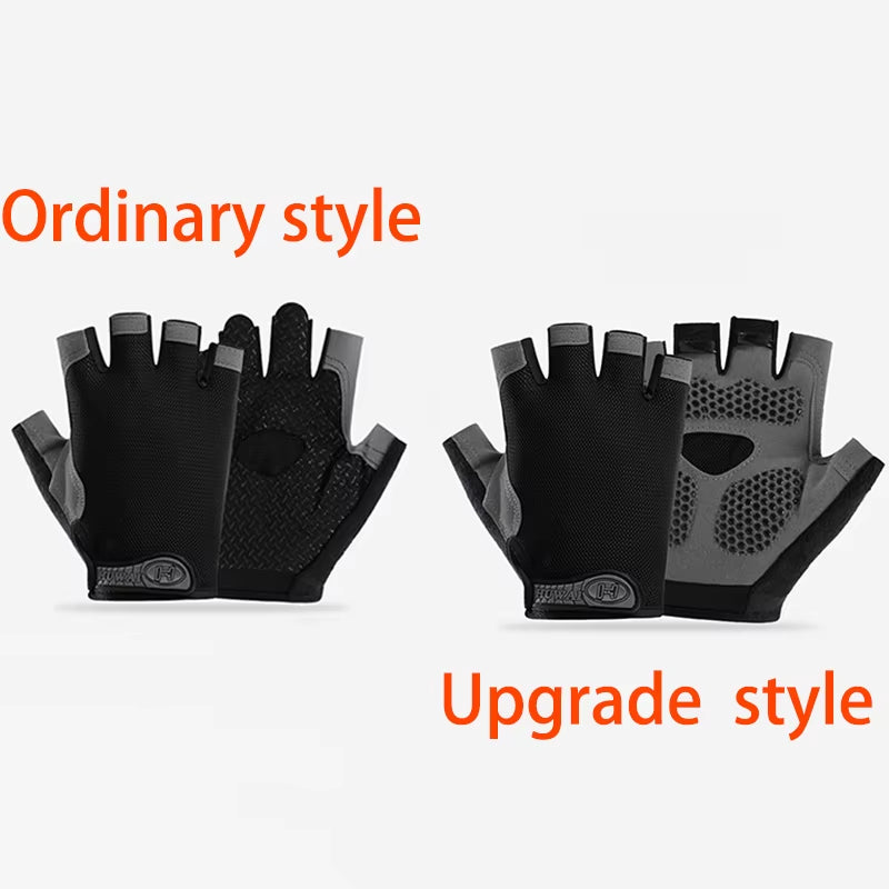 Men Cycling Bicycle Gloves Half Finger Gym Gloves Women Mitten Breathable Anti-Slip Glove Fitness Sport Training Gloves