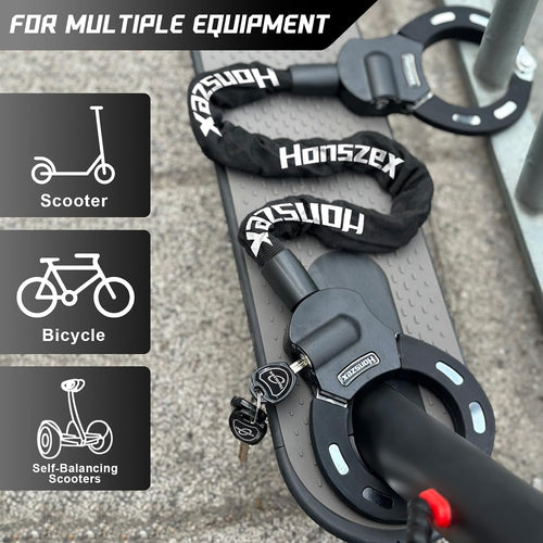 Antivol Trotinette Electrique 36.22 pouces avec Sac Étanche et Support Téléphone - Sécurité Maximale et Praticité